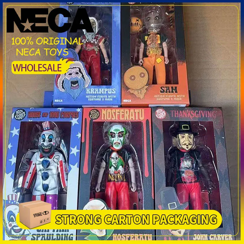 

100% Original NECA Anime Model 43166 Ben Cooper Action Figure Nosferatu Captain Spaulding John Carver Krampus Sam Halloween Doll