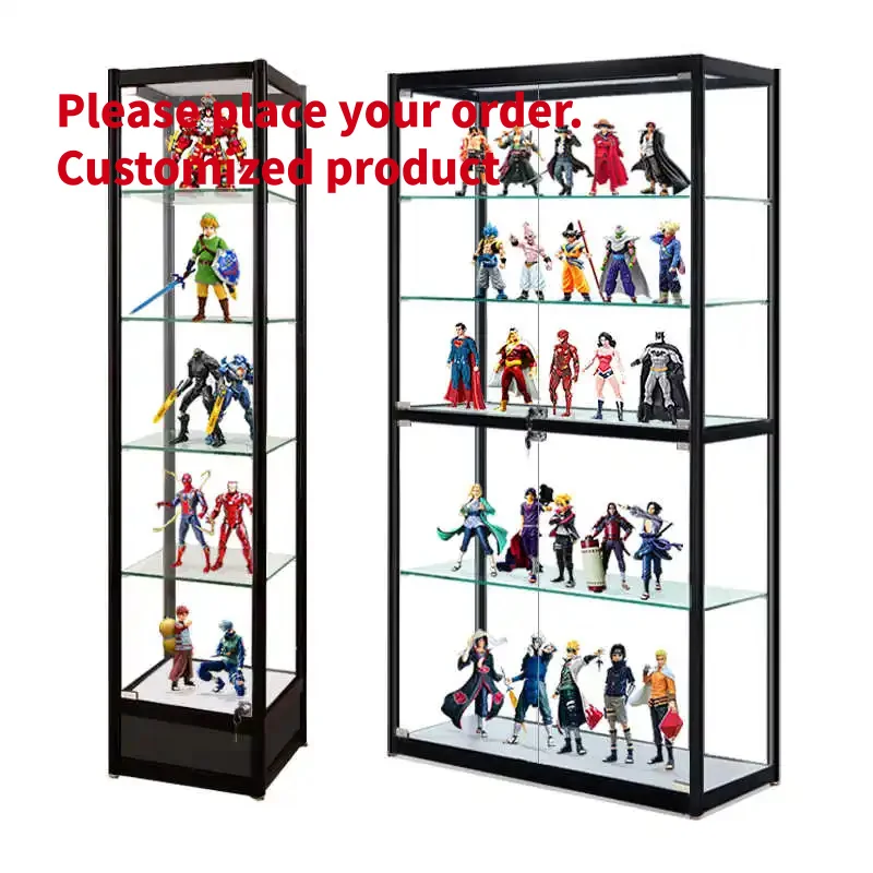 custom.Boutique Modern Aluminium Profile Showcase Retail Lockable Glass Display Cabinet Cheap Display Showcases Sale