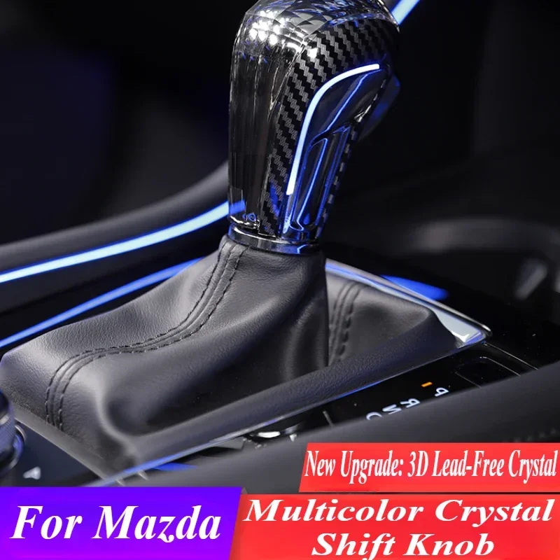 For Mazda Axela Atenza CX-5 CX-30 CX-4 CX-50 Illuminated Crystal Shifter Car Interior Sport Shift Knob Accessories