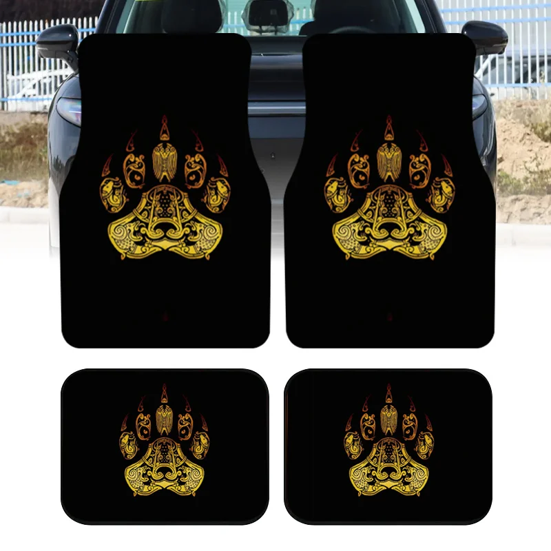 2pcs/4pcs WOYUO Iridescent Bear Claw Car Floor Mats Fit For All Cars & SUV, Anti-Slip Driver/Passenger Floor Liners Suitable For