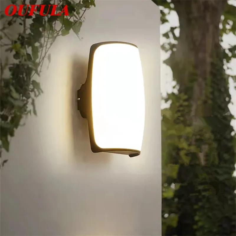 

OUFULA Modern Vintage Wall Lamp Simple Creative LED Exterior Sconces Outdoor Waterproof IP65 for Villa Garden Balcony Corridor