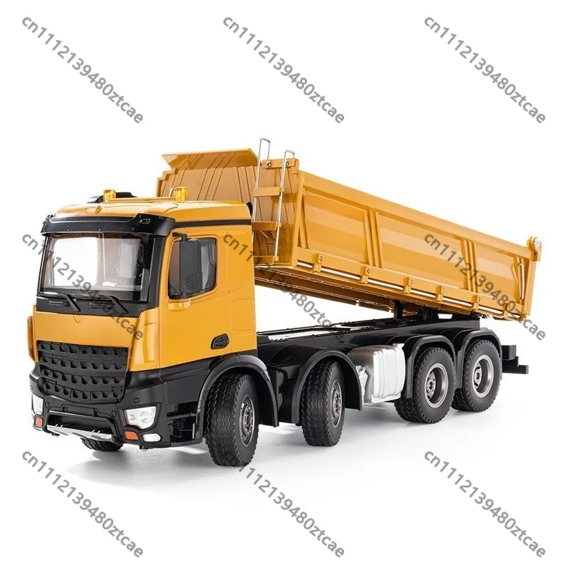 1:14 Scale 8WD Heavy Duty RC Dump Truck Full Proportional Control LED Light Construction Vehicle Toy