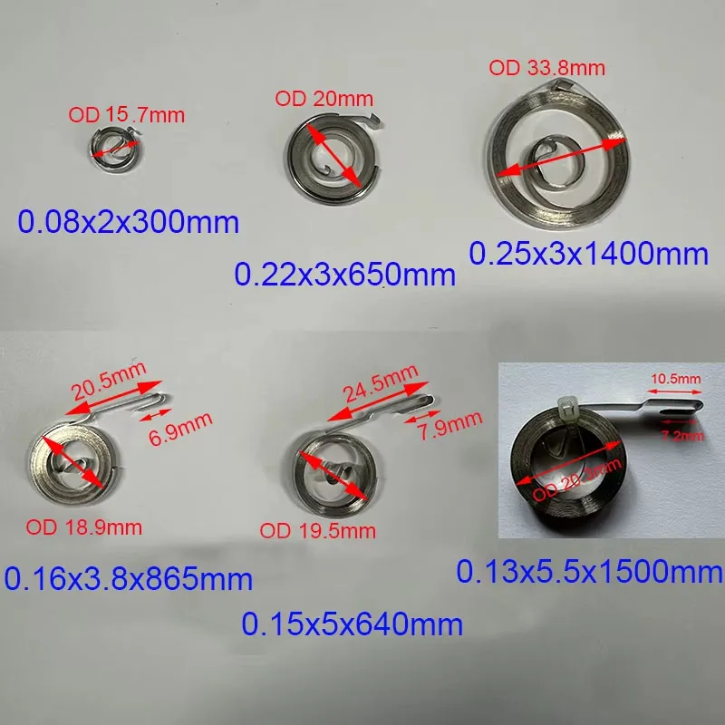 0.08-0.25mm Stainless steel constant force clockwork spring  electronic industry toy industry application