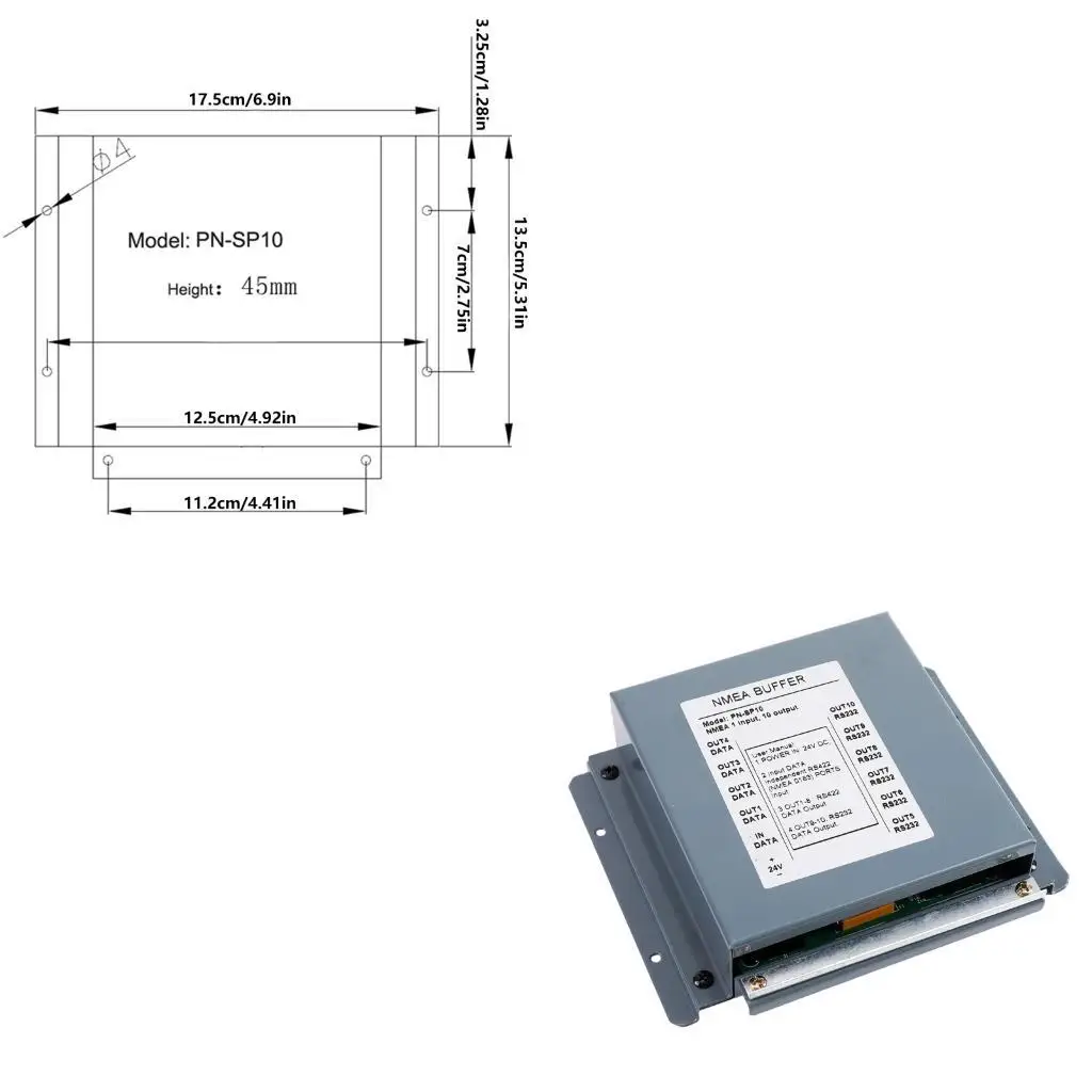 10 Output NMEA 0183 Isolated Buffer Simple Installs for Boat Navigation Systems