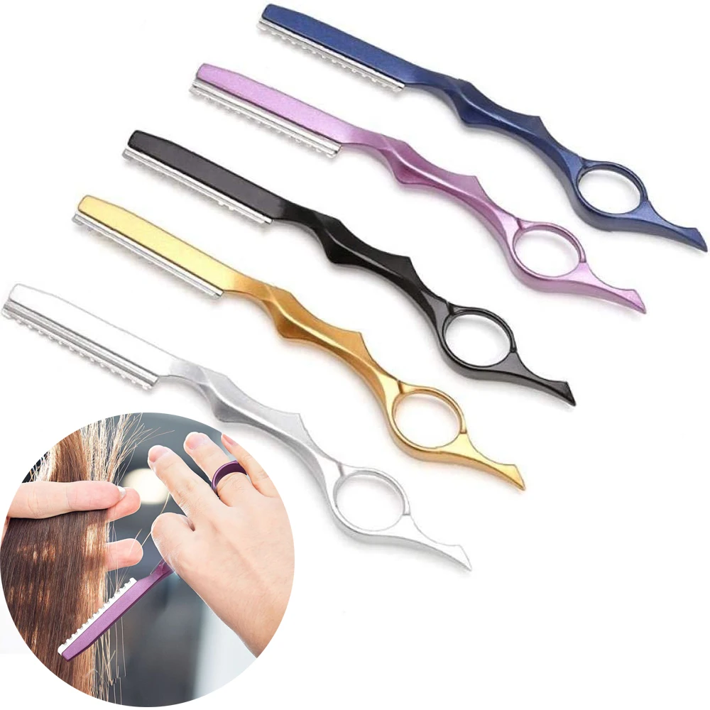 

1pcs Salon Sharp Barber Hair Trimming Cut Hair Cutting Fine Thinning Trimming Alloy Shaving Knife Hairdresser Hair Styling Tool