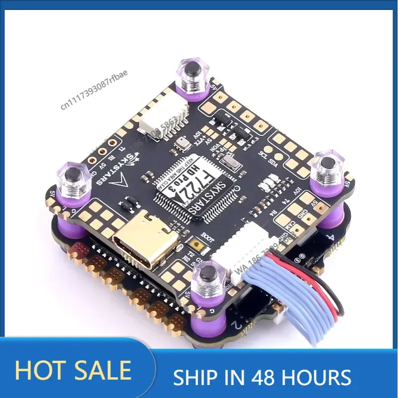 Skystars F7 F722HD PRO3 Flight Controller OSD KO45/KO60 45A/60A 128K Blheli_32 3-6S ESC Stack 30.5mm FPV Racing
