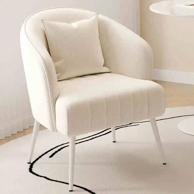 Single Sofa Chair Living Room Armchair Simple Modern Bedroom Makeup Backrest Stool Hotel Parlor Negotiation Chair Home Furniture