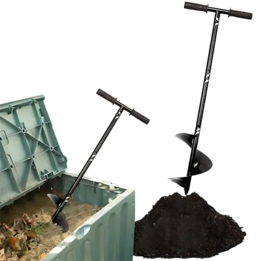 

Compost Stirring Tool, Compost Turning Bar 33.4inch, Manual Compost Aerator Tool Turner and Mixing Tool for Outdoor Compost Tum