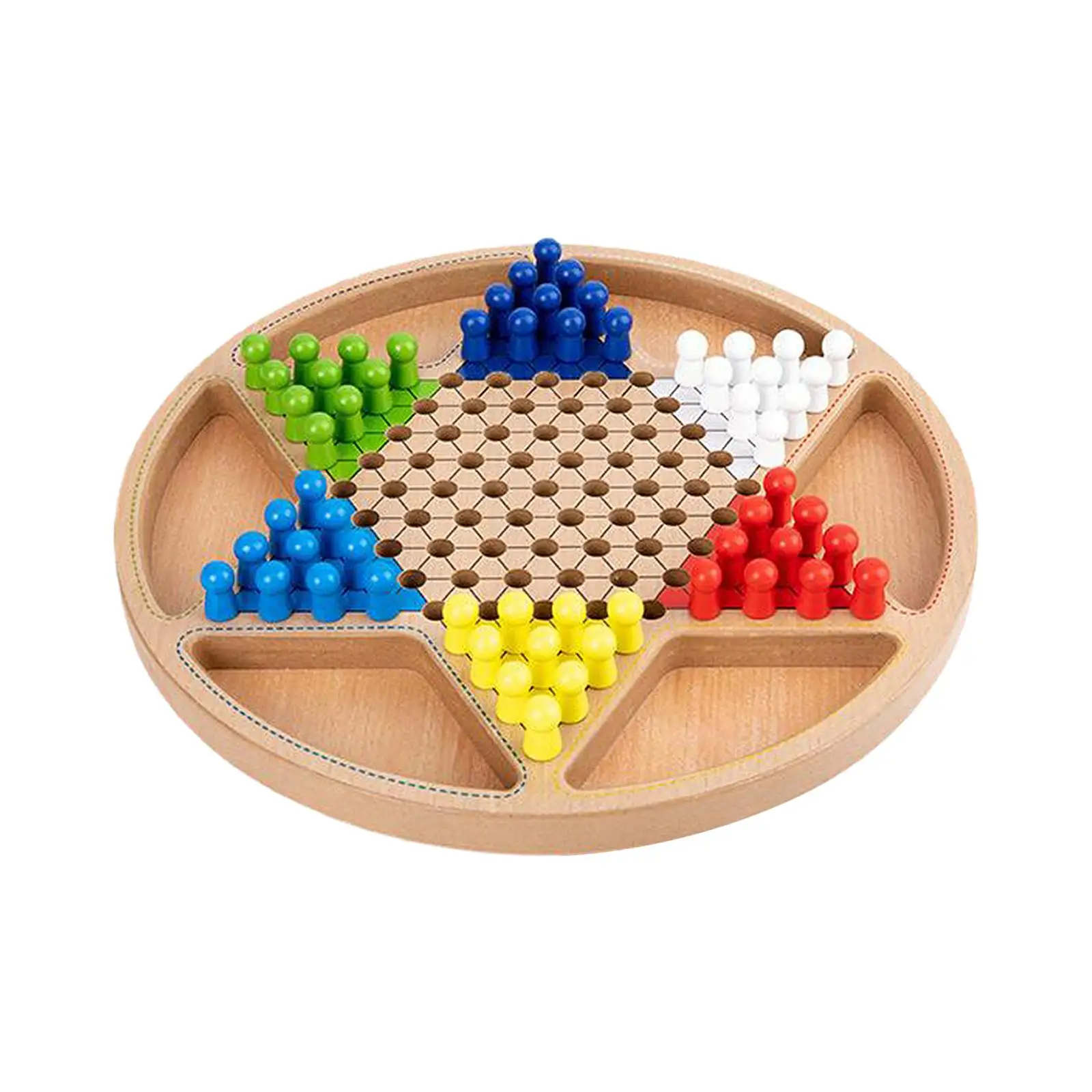 Wooden Chinese Checkers Pegs Creative Children’s Board Games Strategy Board Game for Kids Travel