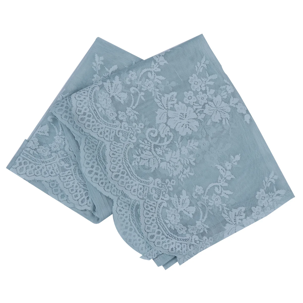 

1Pcs Small Fresh Style Half Curtain Short Curtain 137x61cm Blue Soft Polyester Window Decorative Shade Kitchen Cabinet Living