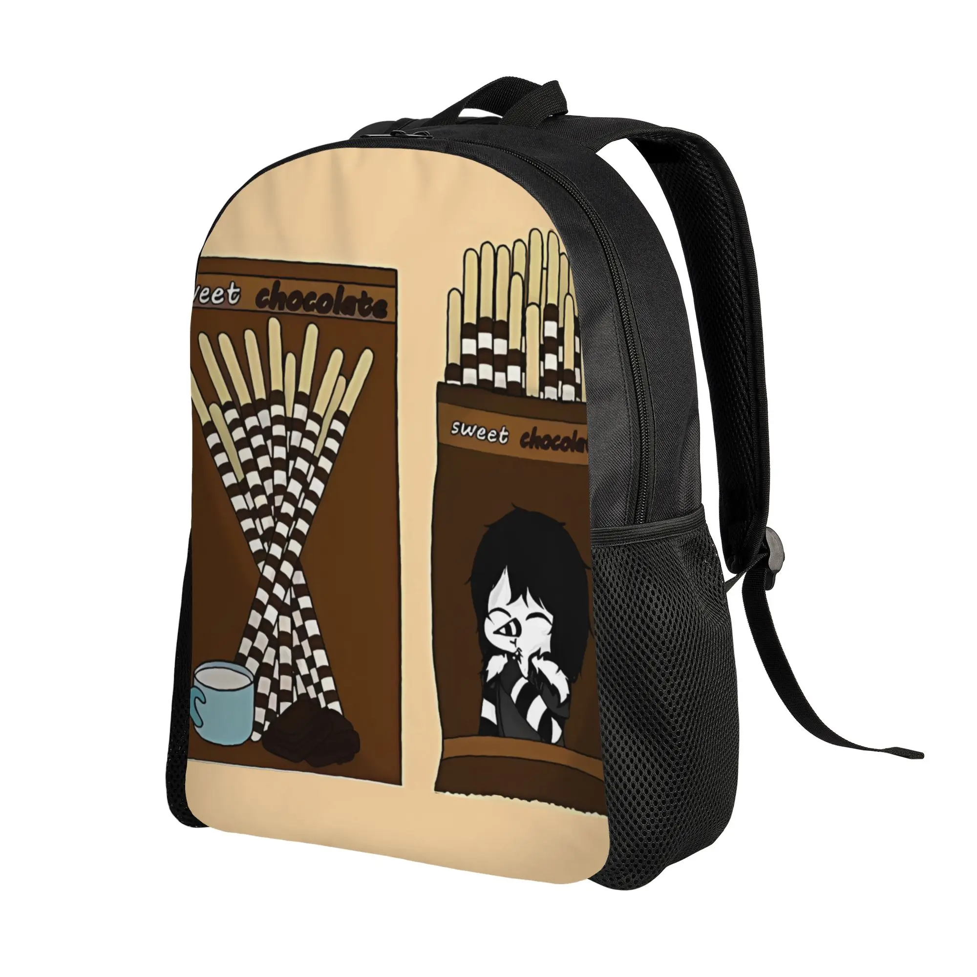 Retro Striped Sticks CCreepypasta Backpack Students Fashionable mochila Large Capacity Laptop Bag Back To School Season