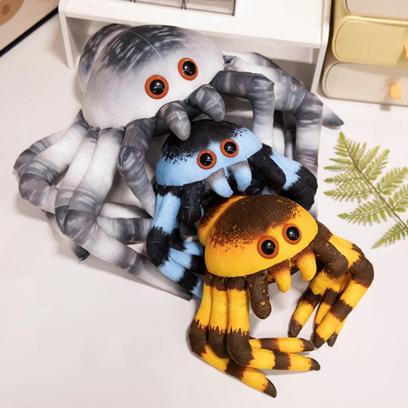 20/30 cm Cartoon Spider Pluche Pop Kussen Simulatie Kleur Groot Patroon Spider Reptiel Knuffel Woondecoratie Cadeau voor Kind