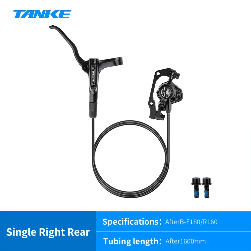TANKE MT200 Fiets Hydraulische Schijfrem MTB Rem BL BR 800/1600mm Fietsrem 2 Zuiger 3 Vinger Stalen hendel Fietsonderdelen Upgrade