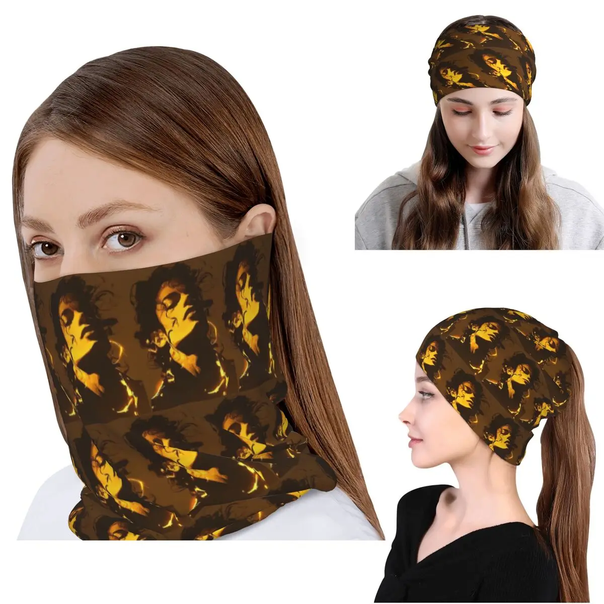 

The King Of Pop Michael Jackson Bandana Neck Cover Wrap Scarf Multifunction Headband Beanies Hat for Men Women Adult Breathable