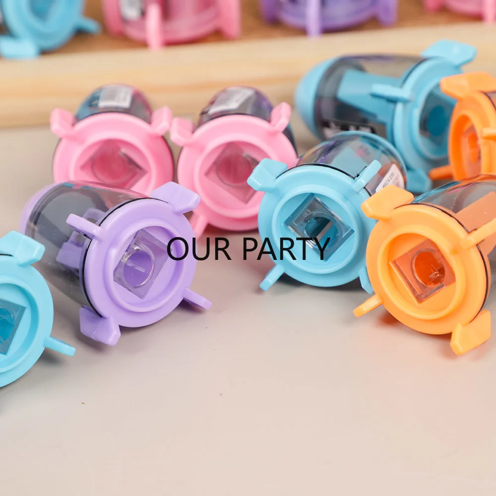 10Pcs Mini Rocket Spaceship Shape Pencil Sharpener Gift for Kids Birthday Party Favors Back To School Stationery Gift Goodie Bag