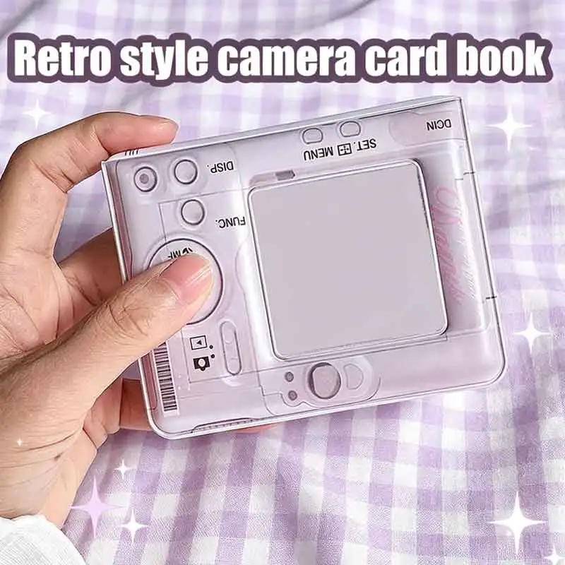 1pcs 3 Inch 40 Slots Photo Album Collector Book Photocard Holder Card Holder Sweet Square Hollow INS Cartoon Album Cards Binder