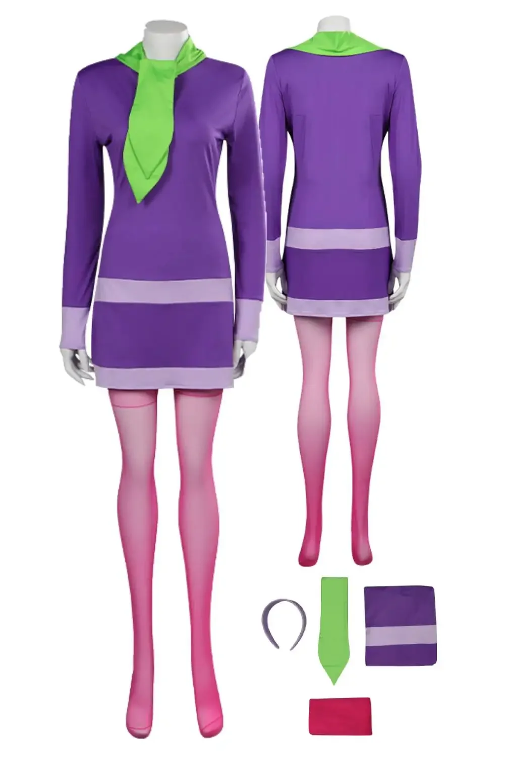 Daphne Blake Cosplay Kostuum Outfits Voor Volwassen Vrouwen Meisjes Halloween Carnaval Pak Rollenspel