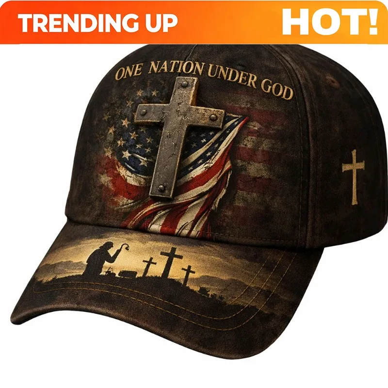 Custom Christian Faithful Strength Hat | Unisex Adjustable Lion Cross Sacred Embroidered Holy Faith Mighty Divine Grace | All Se