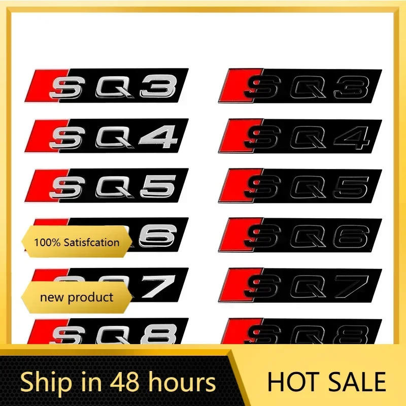 

3D ABS Hood Front Grille Sticker ABS SQ3 SQ4 SQ5 SQ6 SQ7 SQ8 Emblem Decoration for Audi A4 B5 B6 B7 B8 A3 A6 A5 A7 A8 Q3 Q7 TT