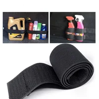 Organisateur de coffre de voiture noir avec bandes auto-agrippantes, accessoires de voiture, ceinture de fixation, sac de rangement, bandes de fixation pour l'organisation et le rangement intérieur de la voiture 4
