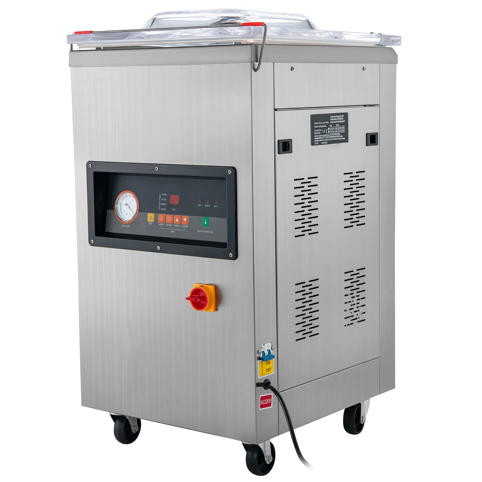 

SucceBuy DZ-400/2E Automatic Vacuum Sealer 1000W Vacuum Packing Sealing Sealer Machine Extra Deep 200mm Fresh Package Preserving