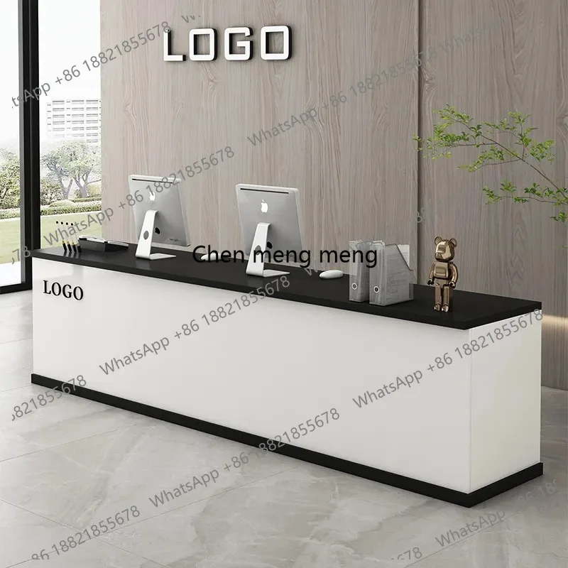 

Luxury Reception Desk Hairdresser Sales Shop Modern Reception Desk Market Counter Table Coffee Comptoir Caisse Corner Furniture