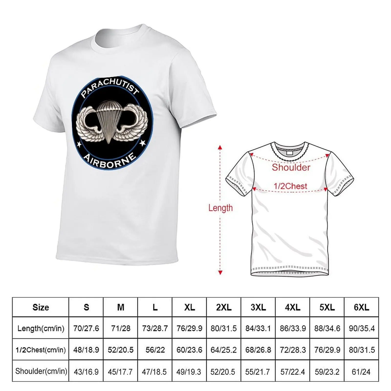 Airborne Parachutist T-Shirt t shirts for man cotton anime tshirt man t shirt summer T-shirt