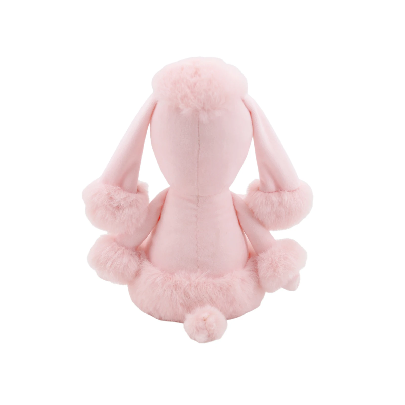 Soft Pink Poodle Plush Toy Long Ears & Limbs Fluffy Stuffed Animal Doll for Kids Girls Birthday Christmas Gift Home Bedroom
