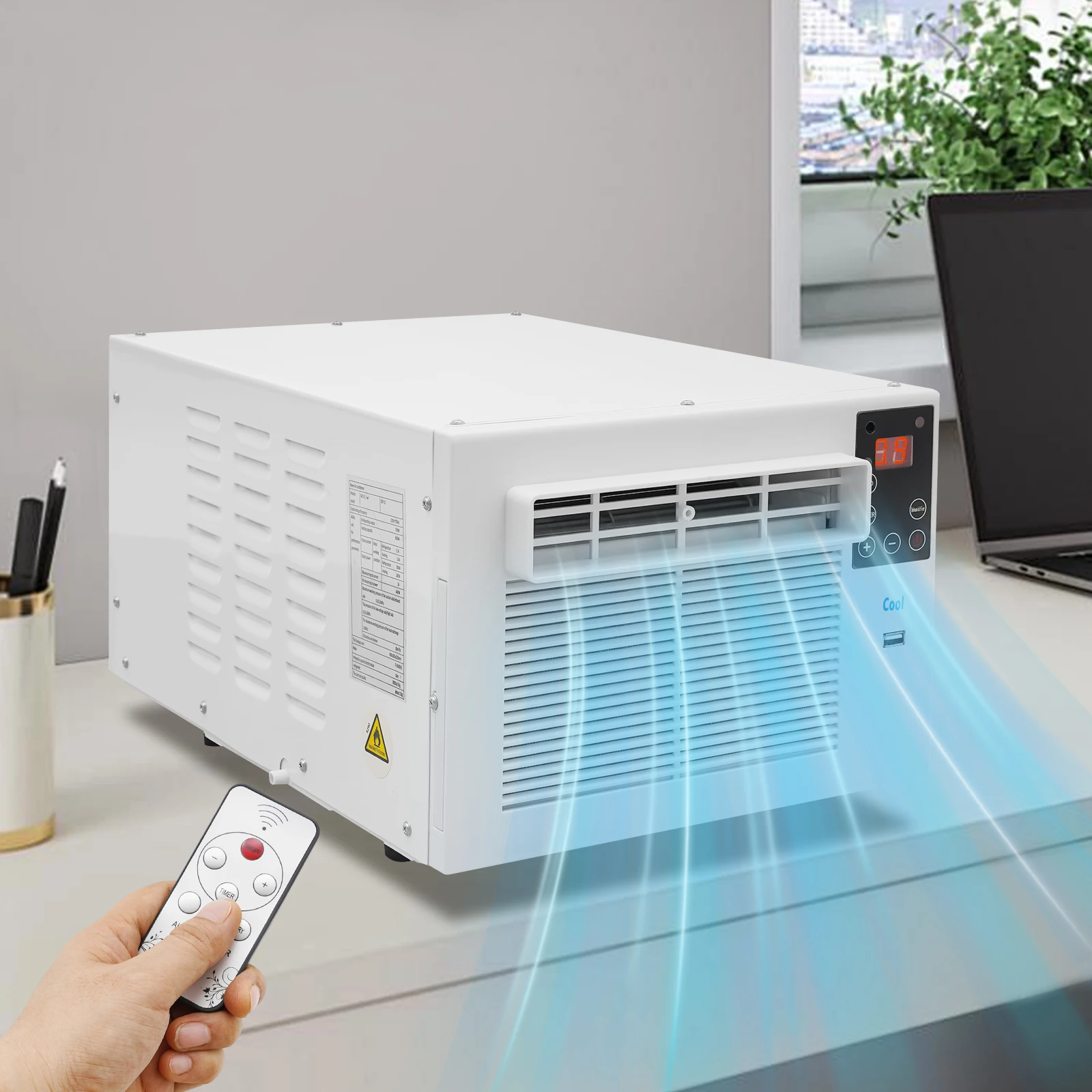 Frigorifero a semiconduttore domestico per condizionatore d'aria portatile da 280 W 220 V con telecomando per ufficio dormitorio da 5-8 m3, funzione di temporizzazione Raffreddamento rapido