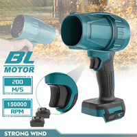 200M/S Brushless Turbo Electric Blower Turbo Jet Fan Violent Blower Car Dryer Handheld Dust Blowing Tool for Makita 18V Battery