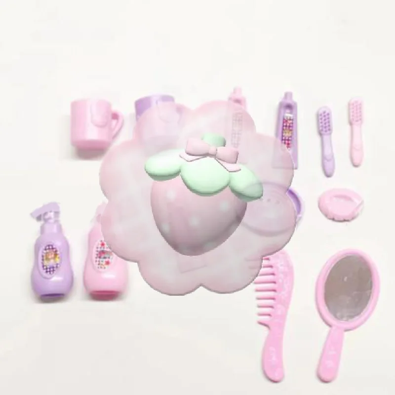 

13Pcs 1:12 Dollhouse Miniature Bathroom Supplies Toothpaste Toothbrush Shampoo Shower Lotion Comb Mirror Soap Bathroom Furniture