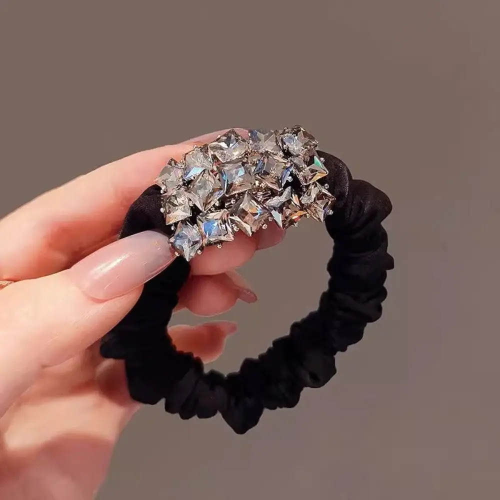 

Sparkling Crystal Hair Rope Korean Style Versatile Elastic Hair Ties High-End Feel Ponytail Holder Tie-Up Hair Accessories