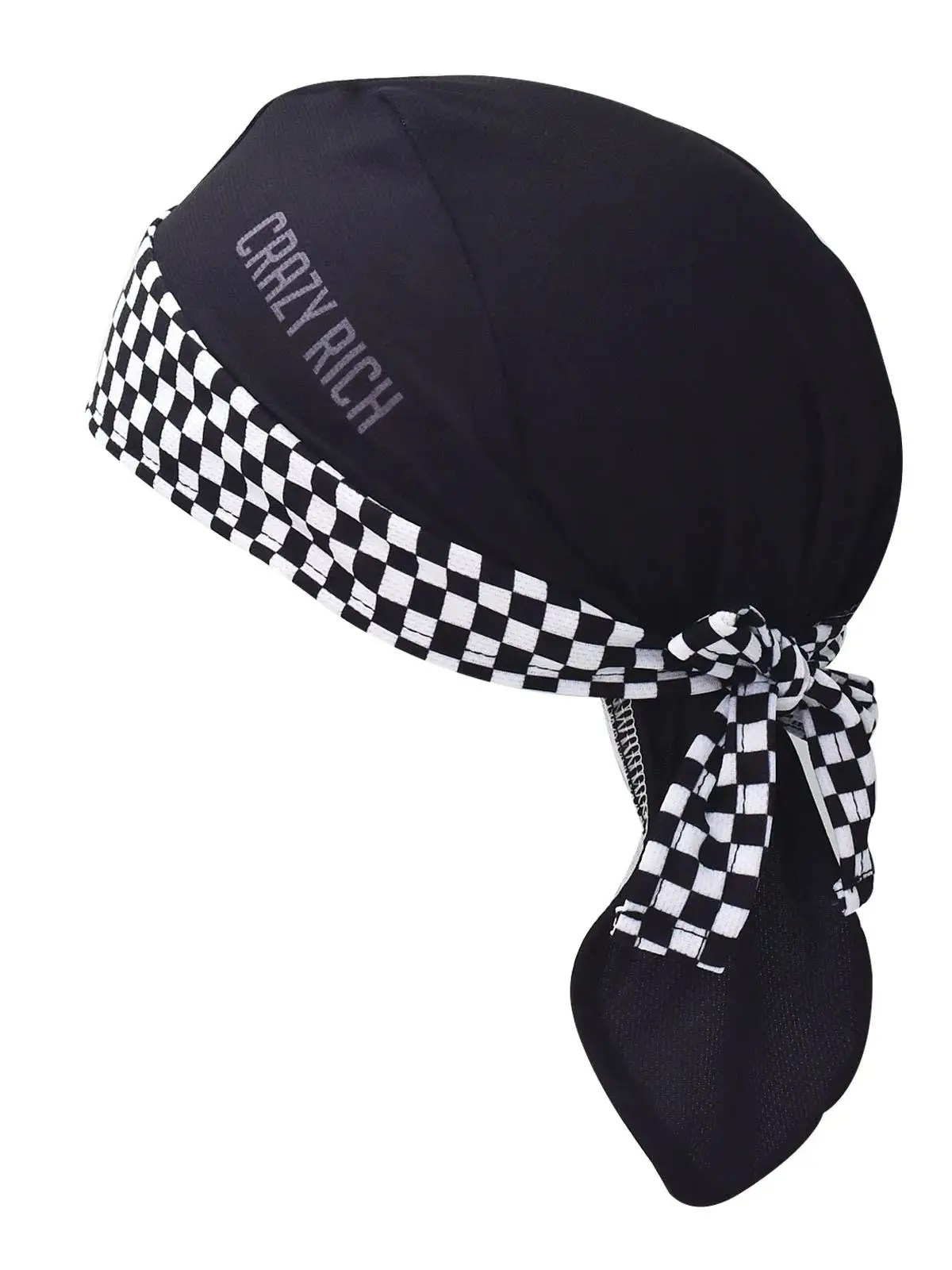 AliExpress KAVNTUVE Retro Outdoor Sports Cycling Pirate Hat, Skull Checkered Print Street Style Headscarf,Breathable UV Protection Men's Fashion Cap