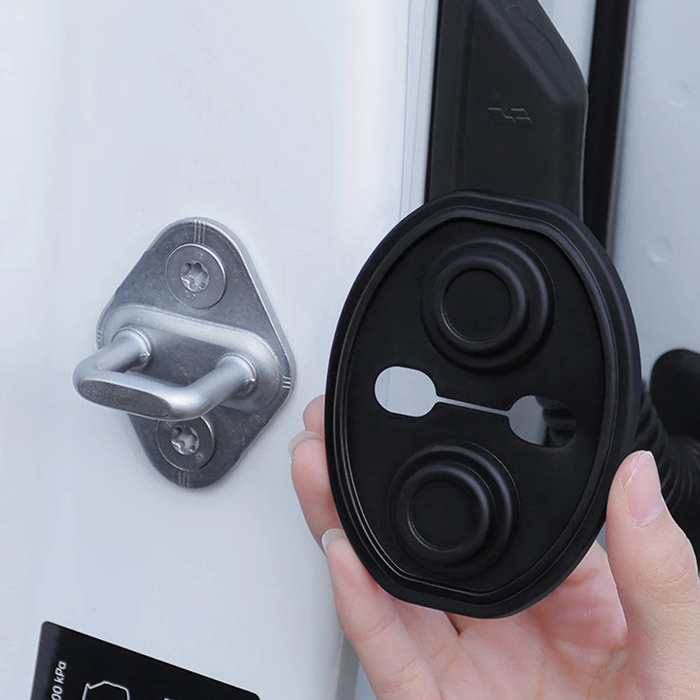 4x Car Door Closing Shockproof Cushion Mute Shock Absorber Protective Covers Silicone Car Door Latch Pads Car Door Protector
