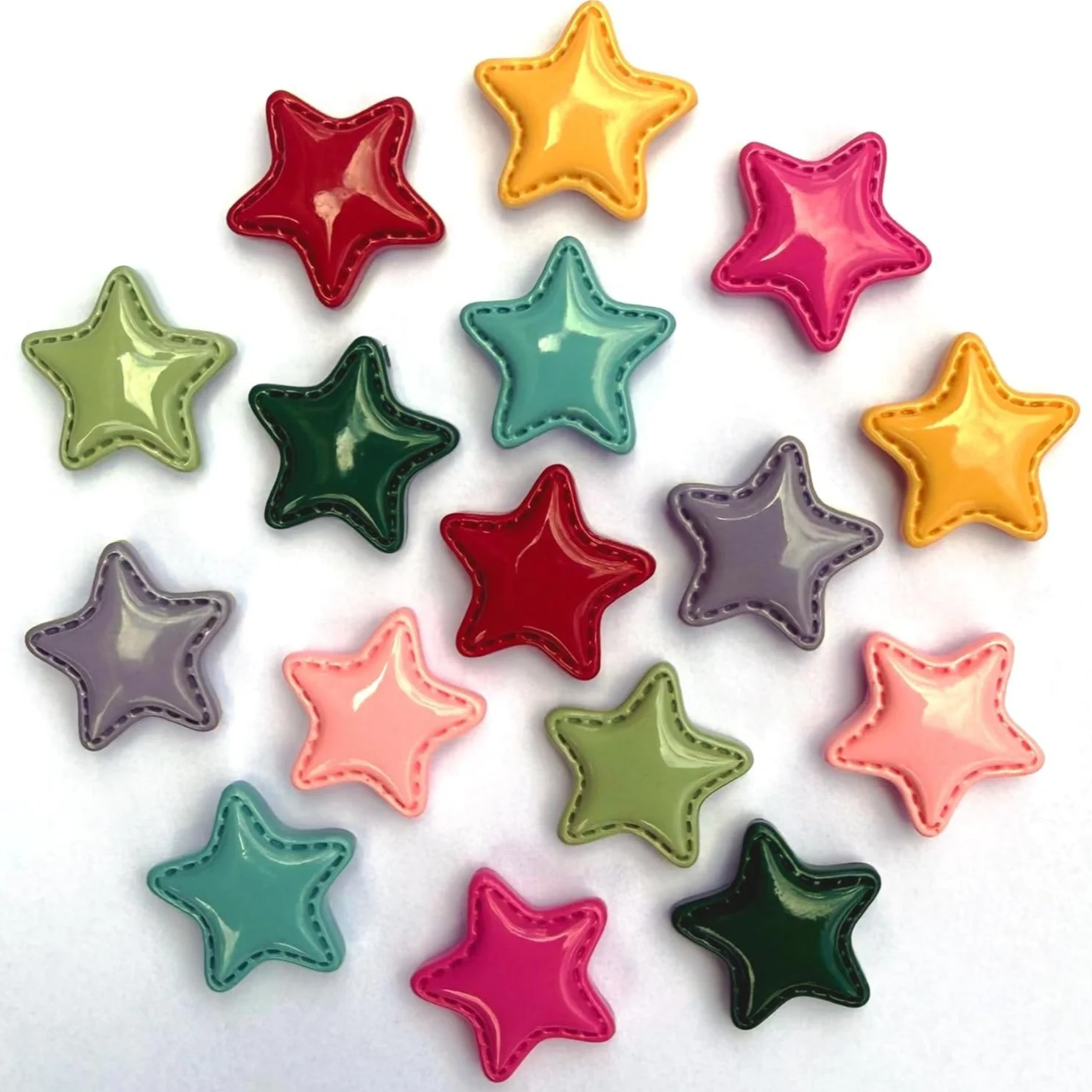 10 Colorful Star-Shaped Fridge Magnets, Vibrant 3D Decorative Magnets Suitable for Kitchens, Office Whiteboards