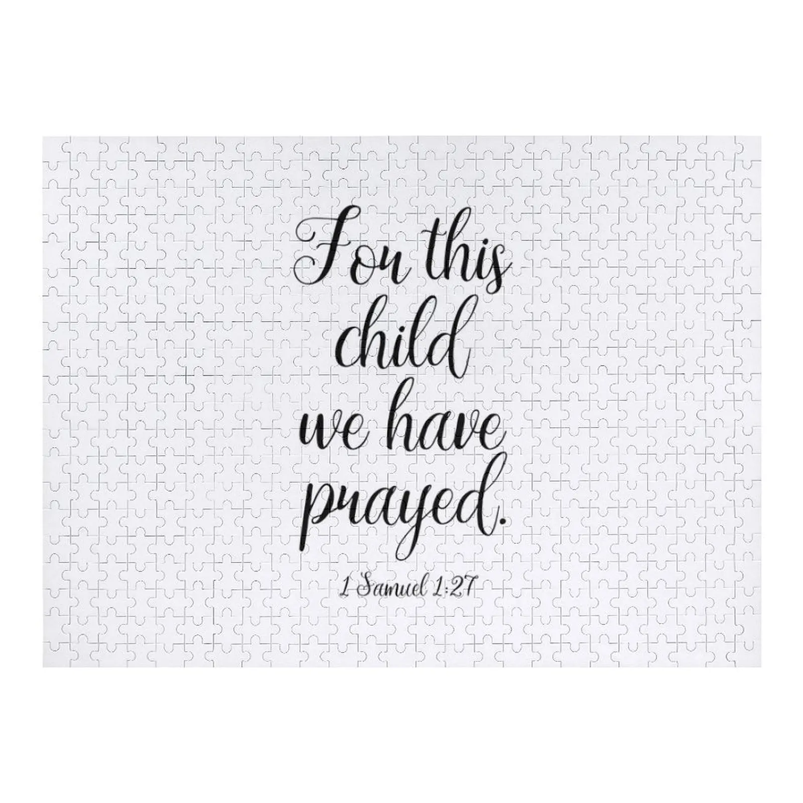 

1 Samuel 1:27 - For This Child We Have Prayed Jigsaw Puzzle Custom With Photo Wooden Animal Name Wooden Toy Puzzle