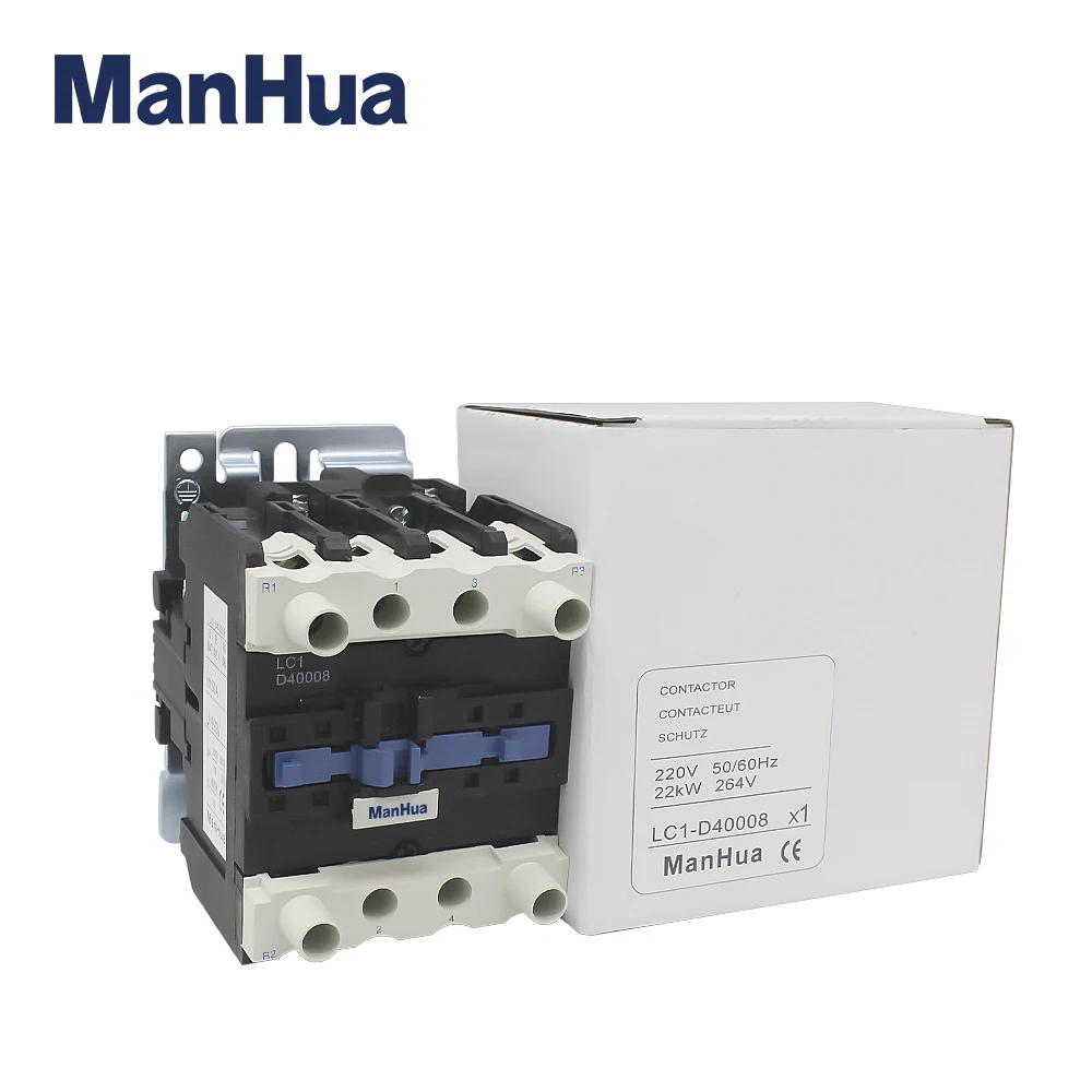 ManHua Din Rail AC Contactor LC1-D40008 60A 220V 4P 50/60Hz Controler Electrical Contactor