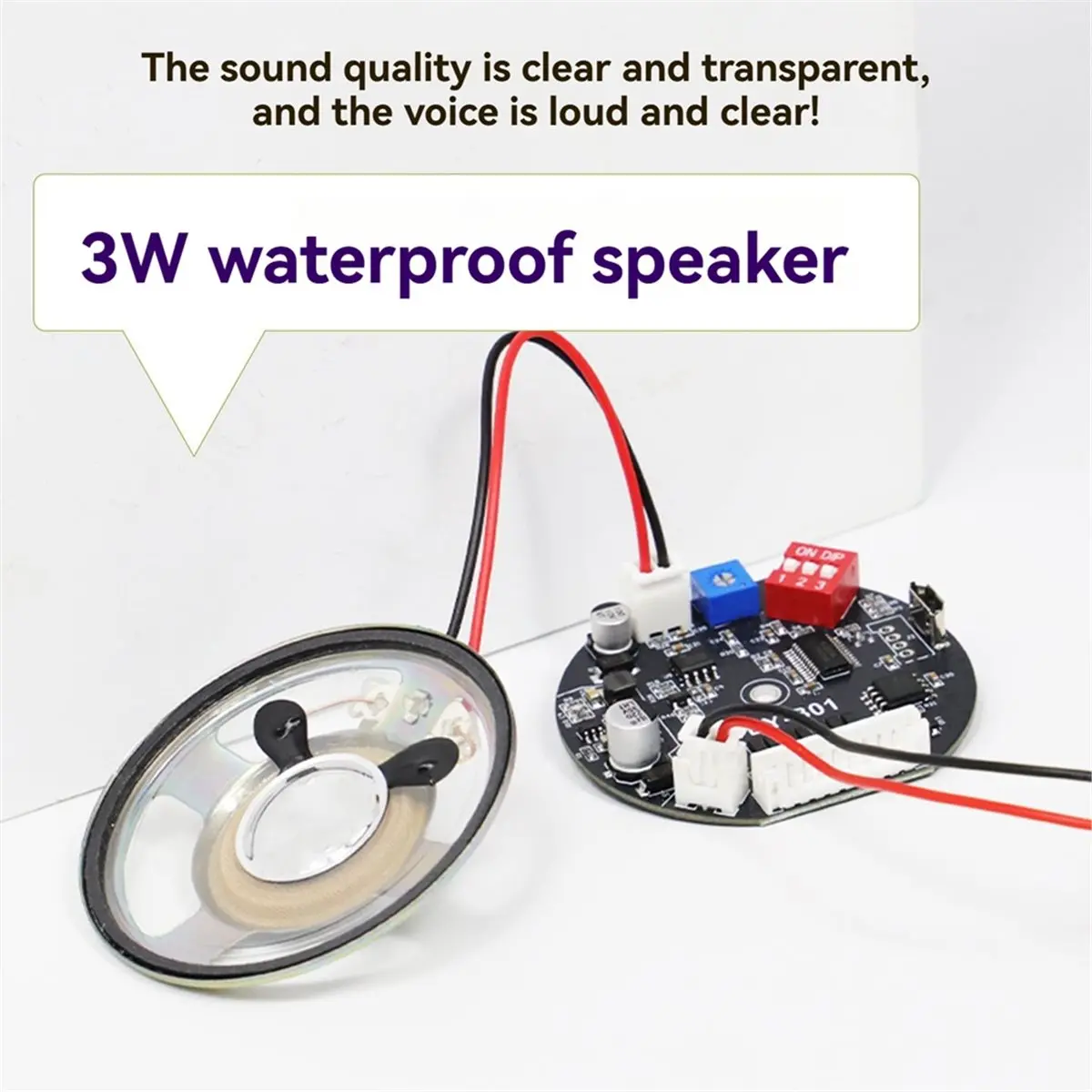 (A32M) Voice Speaker Prompter 5V Customizable Voice-Activated Access Control Car Locking Security