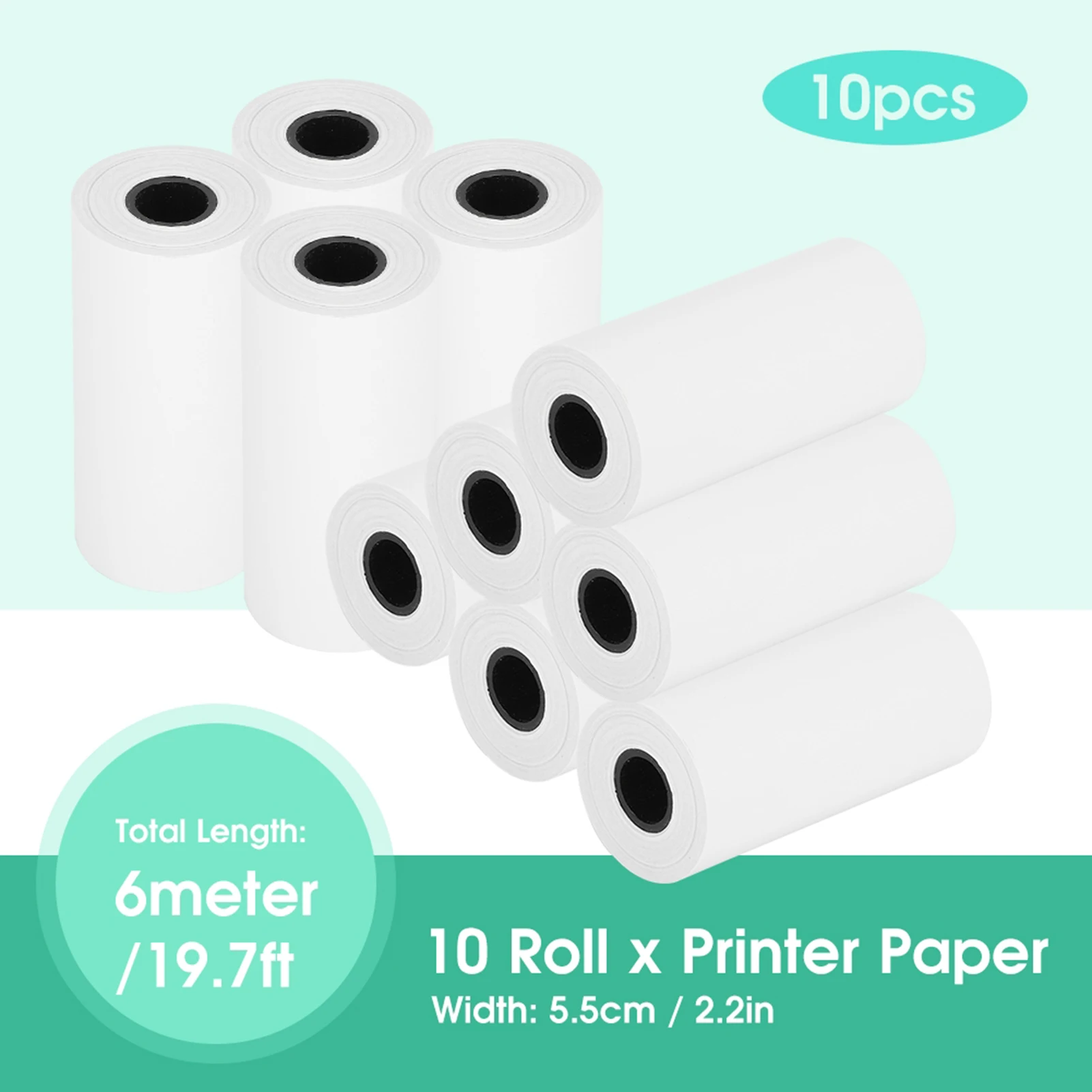 10PCS Printer Accessory Printer Paper School Supplies Crafts Student Tool for Portable Thermal Printing Camera