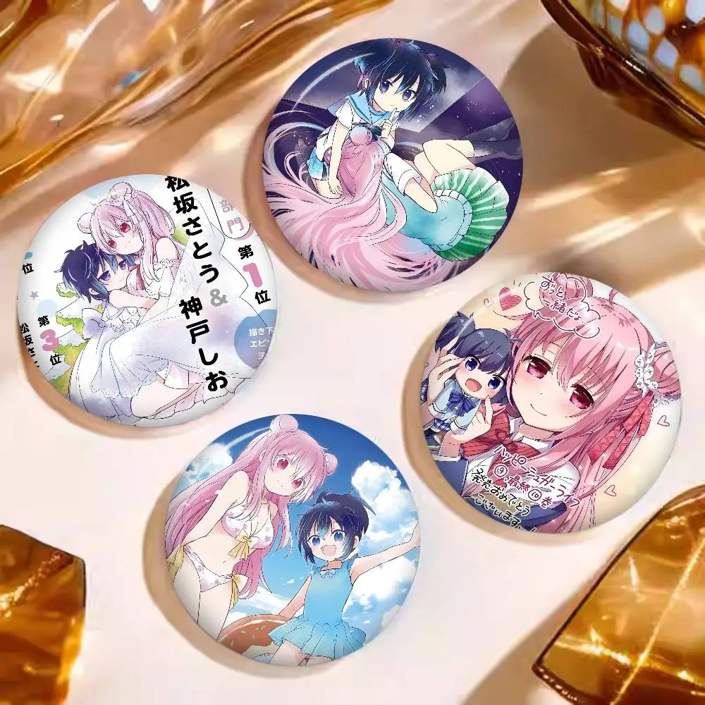H-Happy-Sugar-Life Twisted-Sweet New  Brooches Soft Button Pin Funny Silly Gnarpy on A Skateboard Meme Badge Gamer
