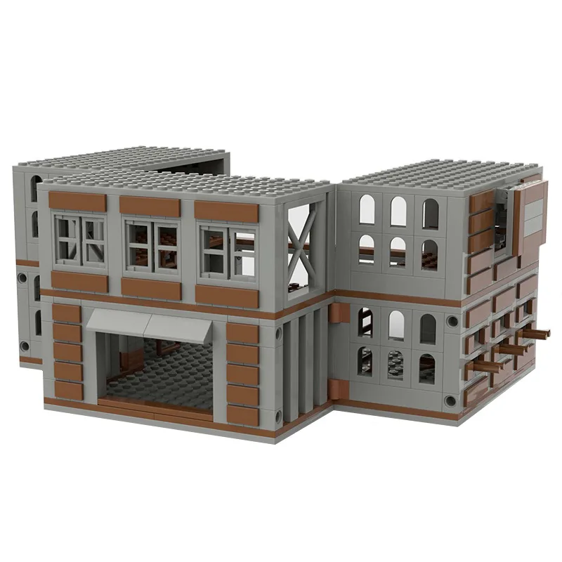 Base militar guarda armazém sentinela pós casa moc bloco de construção meninos montado cena guerra arquitetura brinquedos pequenos tijolos presentes