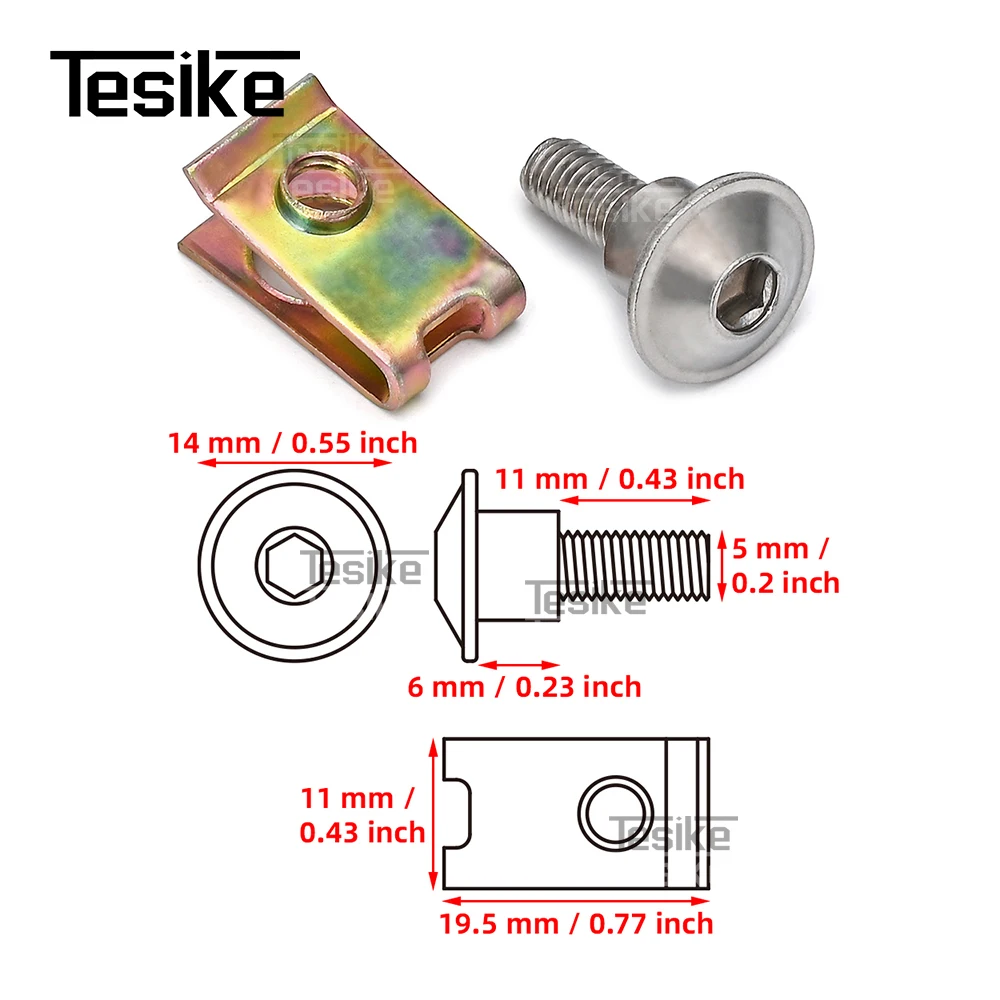 لسوزوكي GSXR600 GSXR750 GSXR1000 GSXR1250S GSXR 600 750 1000 K1 K2 K3 K4 K5 K6 K7 K8 K9 K11 M5 هدية مسامير الفولاذ المقاوم للصدأ