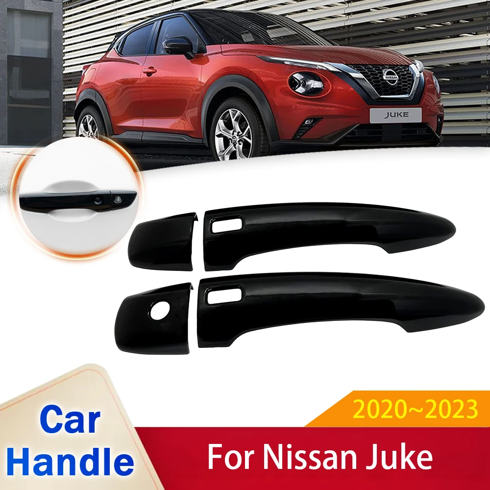 

for Nissan Juke 2 F16 2020 2021 2022 2023 Gloss Black Smart Door Handle Cover Car Decorate Exterior Protector Accessorie Sticker