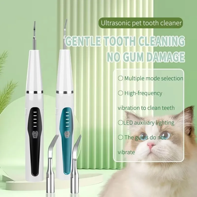 

Factory Wholesale Dog Pet Electric Toothbrush Set With Brush Heads Ultrasonic Tooth Stains Calculus Remover Tooth Cleaner