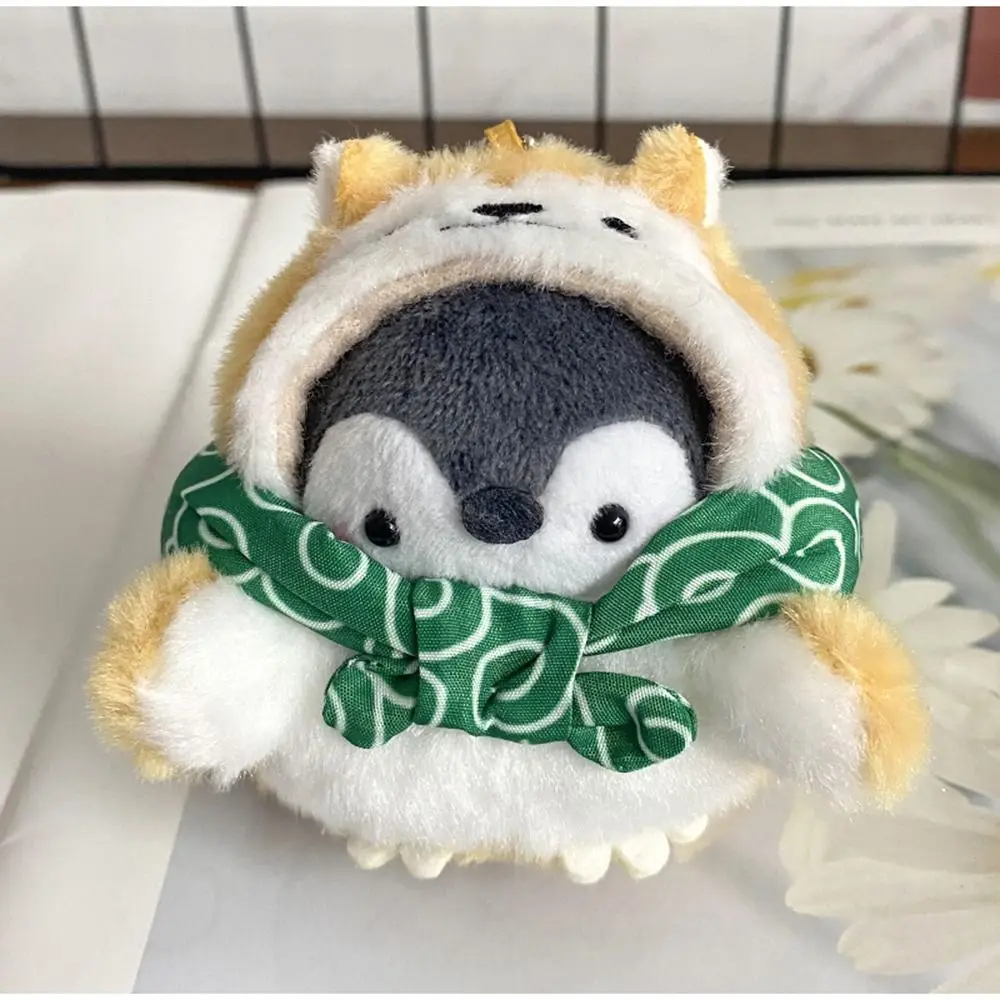 การ์ตูนสร้างสรรค์พวงกุญแจเพนกวินตุ๊กตา Plush หมวกท่องเที่ยว Penguin Plush Key แหวนของเล่นจี้ผู้ชายผู้หญิง