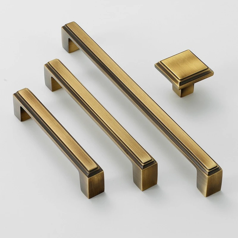 

Nordic Vintage Brass Furniture Handles Bronze Cabinet Knobs and Handles Kitchen Hardware Cabinet Pulls Home Accessories