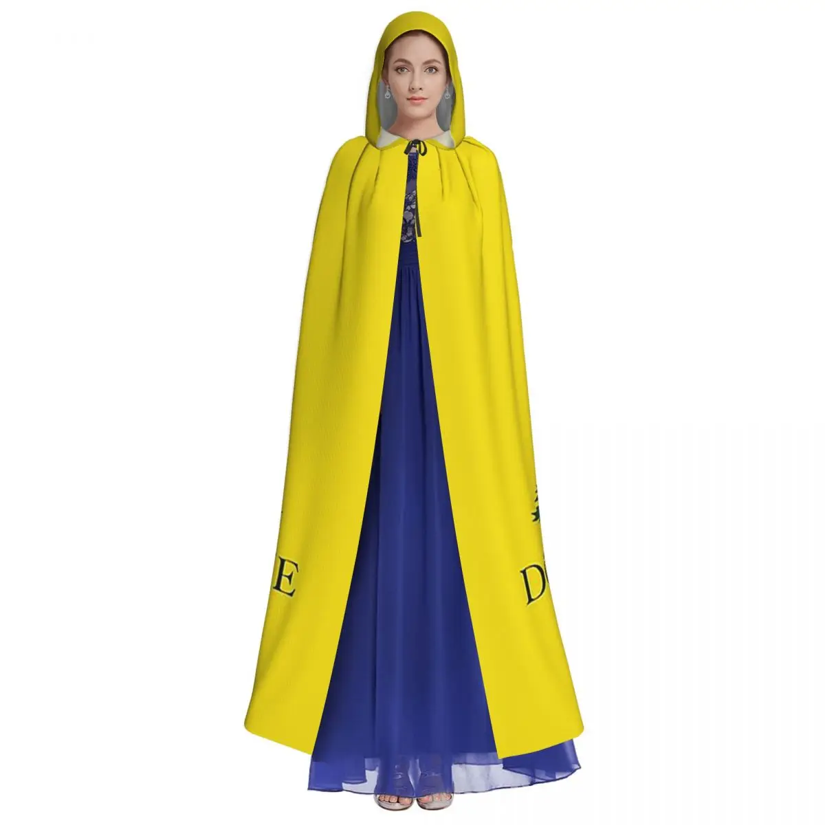 Gadsden Don't Tread On Me Flag Long Hooded Cloak Witch Medieval Costume Cosplay Cape HalloweenVampire Adult Unisex - view 4