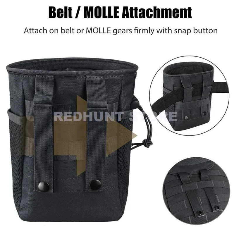 Bolsa táctica MOLLE para revistas con cordón - riñonera y funda - imagen 2