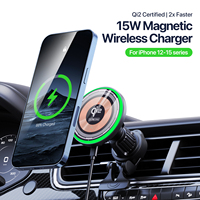 Transparent Magnetic Wireless Phone Car Charger with Qi2 2X Fast Charging Wireless Air Vent Magnet Car Phone Holder