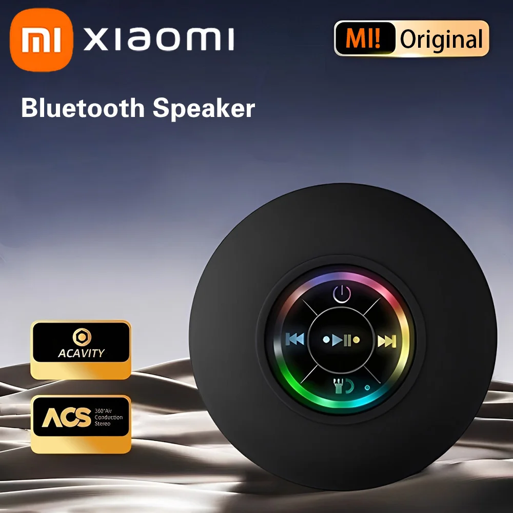 Xiaomi ميني سمّاعات بلوتوث دش مضخم صوت مقاوم للماء يدوي مكبر الصوت مع كوب شفط هيئة التصنيع العسكري للحمام بركة الشاطئ سيارة